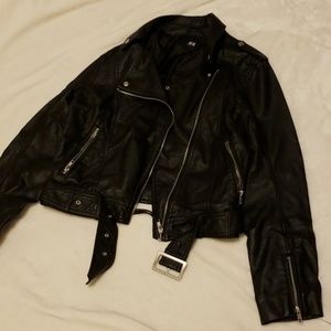 Faux Leather Moto Jacket